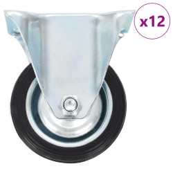 12 Pcs rodas fixas 75 mm