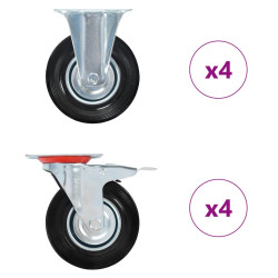 8 Pcs rodas 125 mm