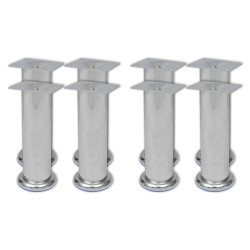 Pés para sofá redondos 8 pcs 180 mm cromado