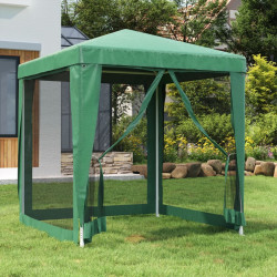 Tenda p/ festas c/ 4 paredes laterais em malha 2x2 m pead verde