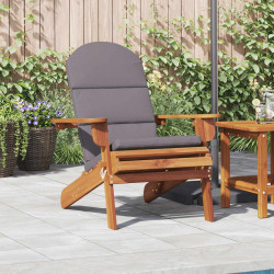 Cadeira de jardim adirondack com almofadões acácia maciça