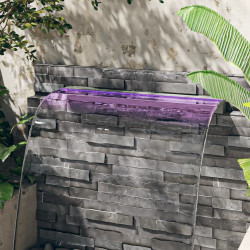 Cascata com leds RGB 108 cm aço inoxidável