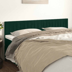 Cabeceiras verde-escuro 160x5x78/88 cm veludo