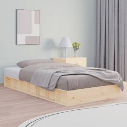 Estrutura de cama pequena casal 120x190 cm pinho maciço