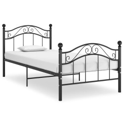 Estrutura de cama 100x200 cm metal preto