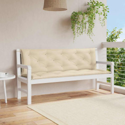 Almofadão p/ banco de jardim 150x(50+50)x7cm tecido oxford bege