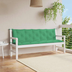 Almofadão p/ banco jardim 180x(50+50)x7cm tecido oxford verde