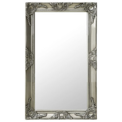 Espelho de parede estilo barroco 50x80 cm prateado
