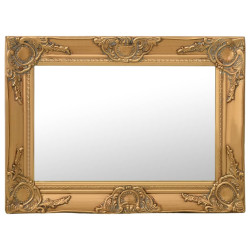 Espelho de parede estilo barroco 60x40 cm dourado