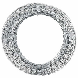 Rolo de arame farpado bto-22 concertina aço galvanizado 100 m