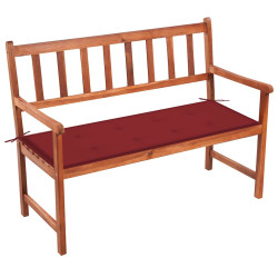 Banco de jardim c/ almofadão 120 cm madeira de acácia maciça