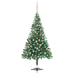 Árvore de natal artificial pré-iluminada com bolas 230 ramos