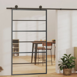 Porta deslizante c/ conj ferragens 102x205cm vidro esg/alumínio