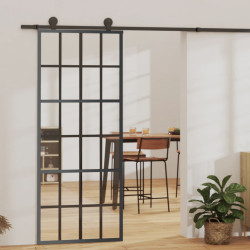 Porta deslizante c/ conj. ferragens 76x205cm vidro esg/alumínio