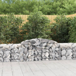 Cestos gabião arqueados 15pcs 300x50x60/80 cm ferro galvanizado