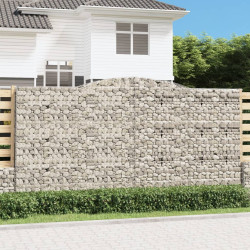 Cestos gabião arqueados 15 pcs 400x50x200/220 ferro galvanizado