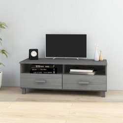Móvel de TV hamar 106x40x40 cm pinho maciço cinza-escuro