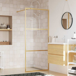 Divisória de chuveiro 90x195 cm vidro transparente esg dourado