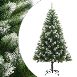 Árvore de natal artificial articulada c/ flocos de neve 180 cm