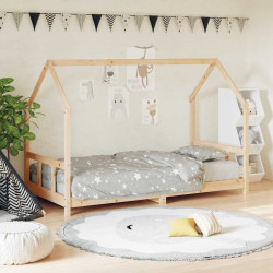Estrutura de cama infantil 90x200 cm pinho maciço