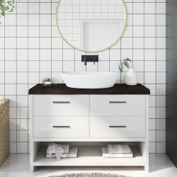 Bancada p/ wc 120x60x(2-6)cm madeira tratada maciça castanho