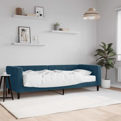Sofá-cama com colchão 80x200 cm veludo azul