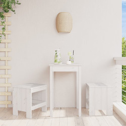 Bancos de jardim 2 pcs 40x36x45 cm pinho maciço branco