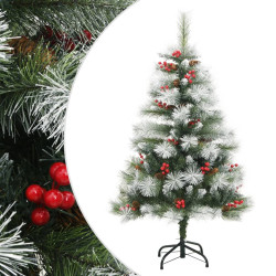 Árvore de natal artificial articulada c/ pinhas e bagas 150 cm