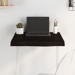 Tampo de mesa 60x60x(2-6) cm carvalho tratado castanho-escuro
