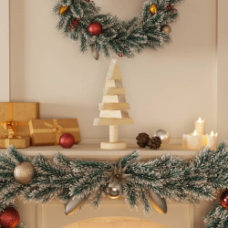 Árvores de natal decorativas 2pcs 30 cm madeira de pinho maciça