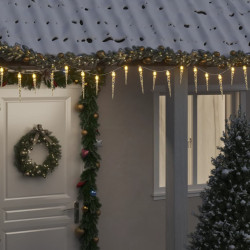Luz de natal em formato de pingente 100 leds branco quente 10 m PVC acrílico