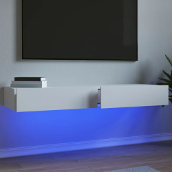 Móveis de TV com luzes LED 2 pcs 60x35x15,5 cm branco