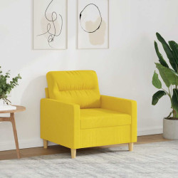 Poltrona 60 cm tecido amarelo-claro