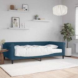 Sofá-cama com colchão 100x200 cm veludo azul