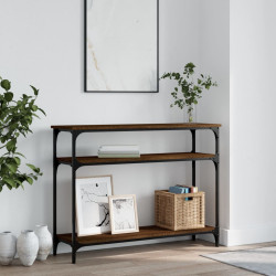 Mesa consola 100x29x75 cm derivados madeira carvalho castanho