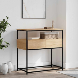 Mesa de console carvalho sonoma 75x40x75 cm madeira projetada