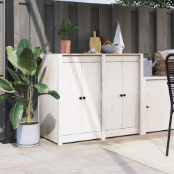 Portas cozinha p/ exterior meppel 2 pcs 50x9x82 cm pinho maciço branco