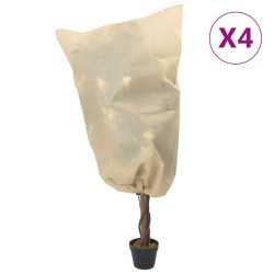Coberturas para plantas com cordão 4 pcs 70 g/m² 0,8x1,2 m