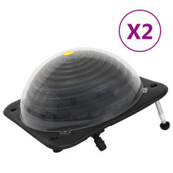 Aquecedores solares de piscina 2 pcs 75x75x36 cm alumínio pead