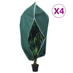 Coberturas para plantas com fecho 4 pcs 70 g/m² 1x1,55 m