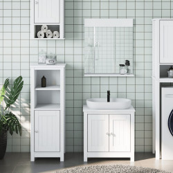 3 Pcs conjunto de móveis para wc berg pinho maciço branco