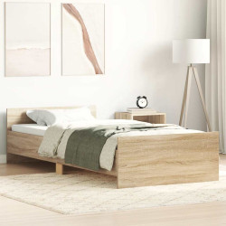 Estrutura cama s/ colchão derivados de madeira carvalho sonoma