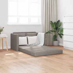 Sofá-cama sem pés 112x174x55 cm tecido cinza-acastanhado