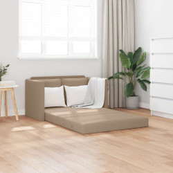 Sofá-cama sem pés 112x174x55 cm couro artificial cappuccino