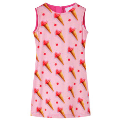 Vestido de criança rosa-choque 128