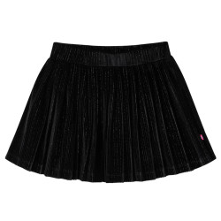 Saia plissada para criança com lurex preto 104