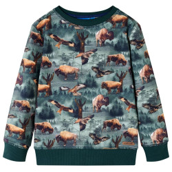 Sweatshirt para criança verde-escuro 116