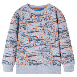 Sweatshirt para criança cinzento mesclado 116