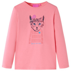 T-shirt de manga comprida para criança rosa 104