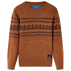 Camisola de malha para criança cor conhaque 104